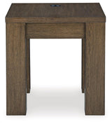 Solid wood Rosswain End Table with USB charger