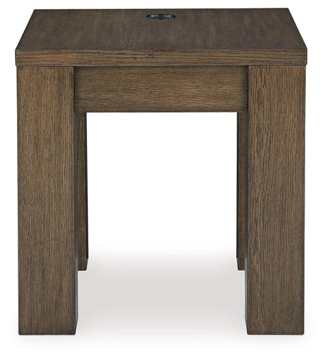 Solid wood Rosswain End Table with USB charger