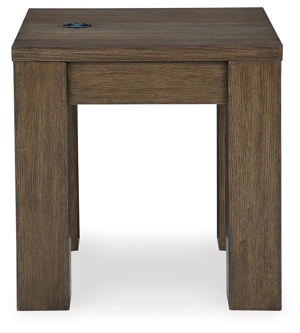 Rosswain table detail of wireless charging pad