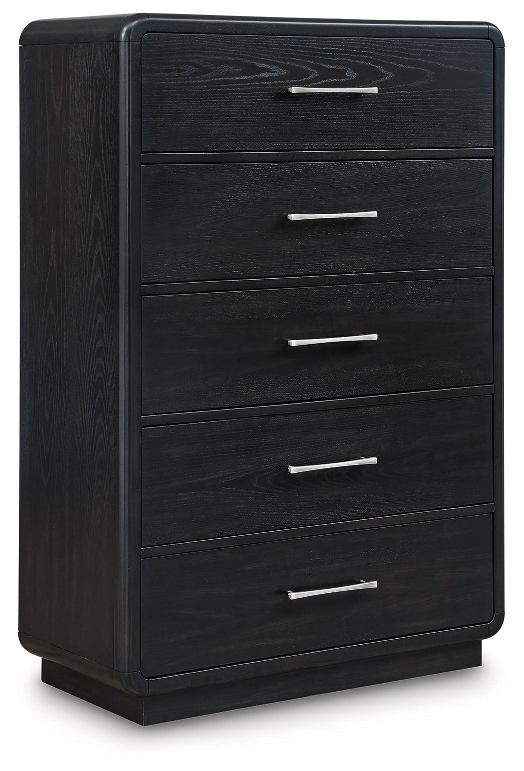 Rowanbeck chest side angle showing curved edges