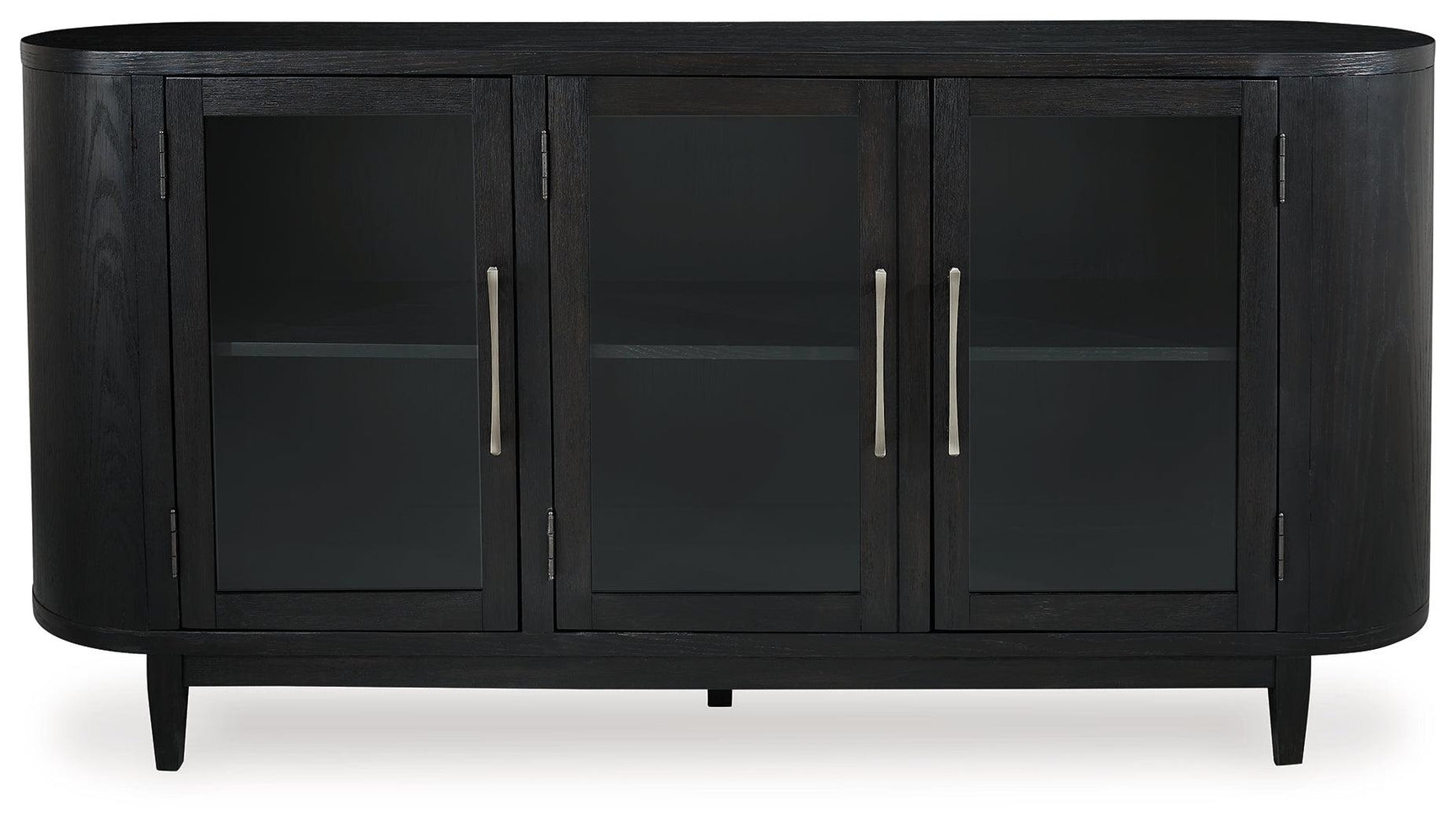 Rowanbeck Black Dining Server tapered legs detail