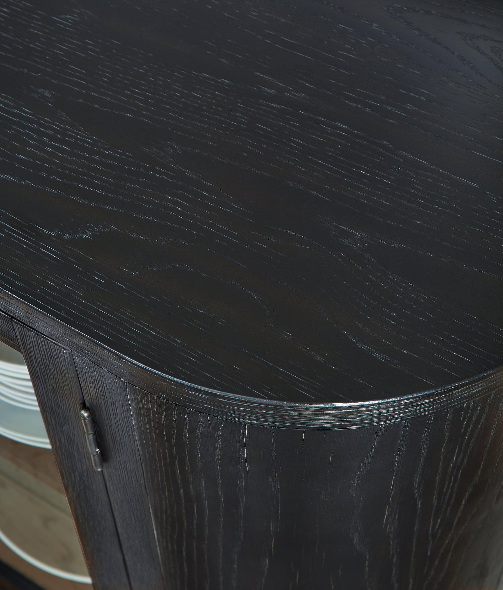 Rowanbeck Black Dining Server in modern dining room