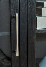 Rowanbeck Black Dining Server open cabinet view