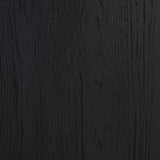 Rowanbeck Black Dining Server textured wood grain finish