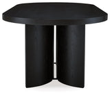Rowanbeck Dining Table seating arrangement with chairs