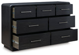Rowanbeck Black Dresser drawer interior