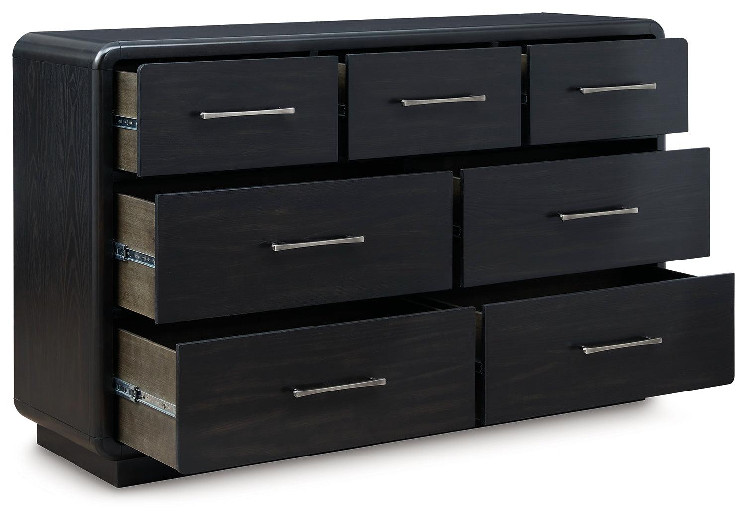 Rowanbeck Black Dresser drawer interior