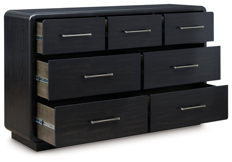 Rowanbeck Black Dresser drawer interior
