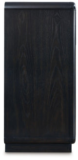 Rowanbeck Black Dresser drawer hardware close-up
