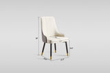 Roxy White and Bronze 5 or 7-Piece Dining Set with Sintered Stone Table and Toni Chairs view 6