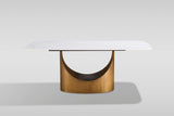Roxy White and Bronze 5 or 7-Piece Dining Set with Sintered Stone Table and Toni Chairs view 7