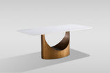 Roxy White and Bronze 5 or 7-Piece Dining Set with Sintered Stone Table and Toni Chairs view 8