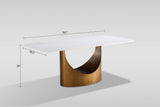 Roxy White and Bronze 5 or 7-Piece Dining Set with Sintered Stone Table and Toni Chairs view 11