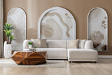 side view of Jenna Ivory 2-Piece Raf Sectional sectional sofa