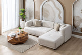 detail view of Jenna Ivory 2-Piece Raf Sectional sectional sofa