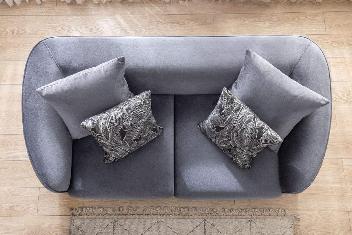 Side perspective of the loveseat