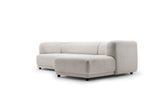 side view of Jenna Ivory 2-Piece Raf Sectional sectional sofa