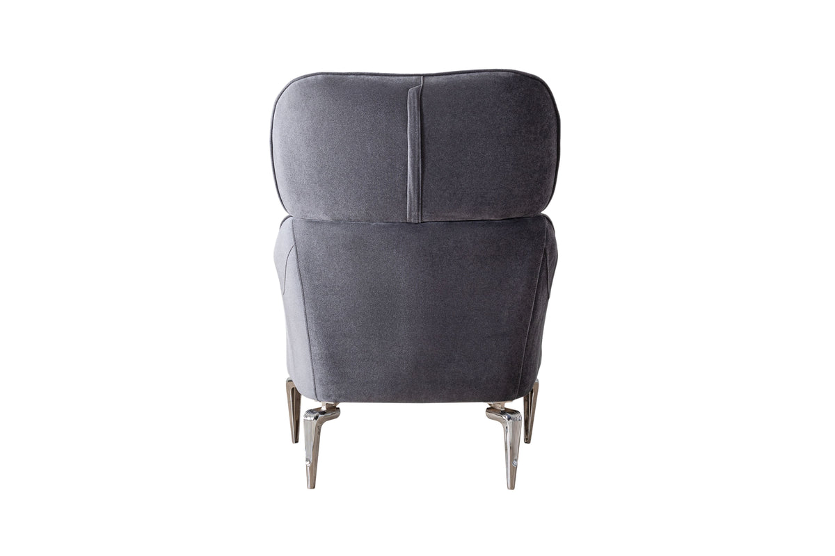Front angled view of loveseat and sofa
