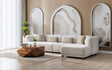 main view of Jenna Ivory 3-Piece RAF sectional sofa