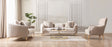 Front view of Linda Ivory Velvet Sofa 91"