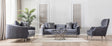 Linda Gray Velvet Sofa and Loveseat set main view