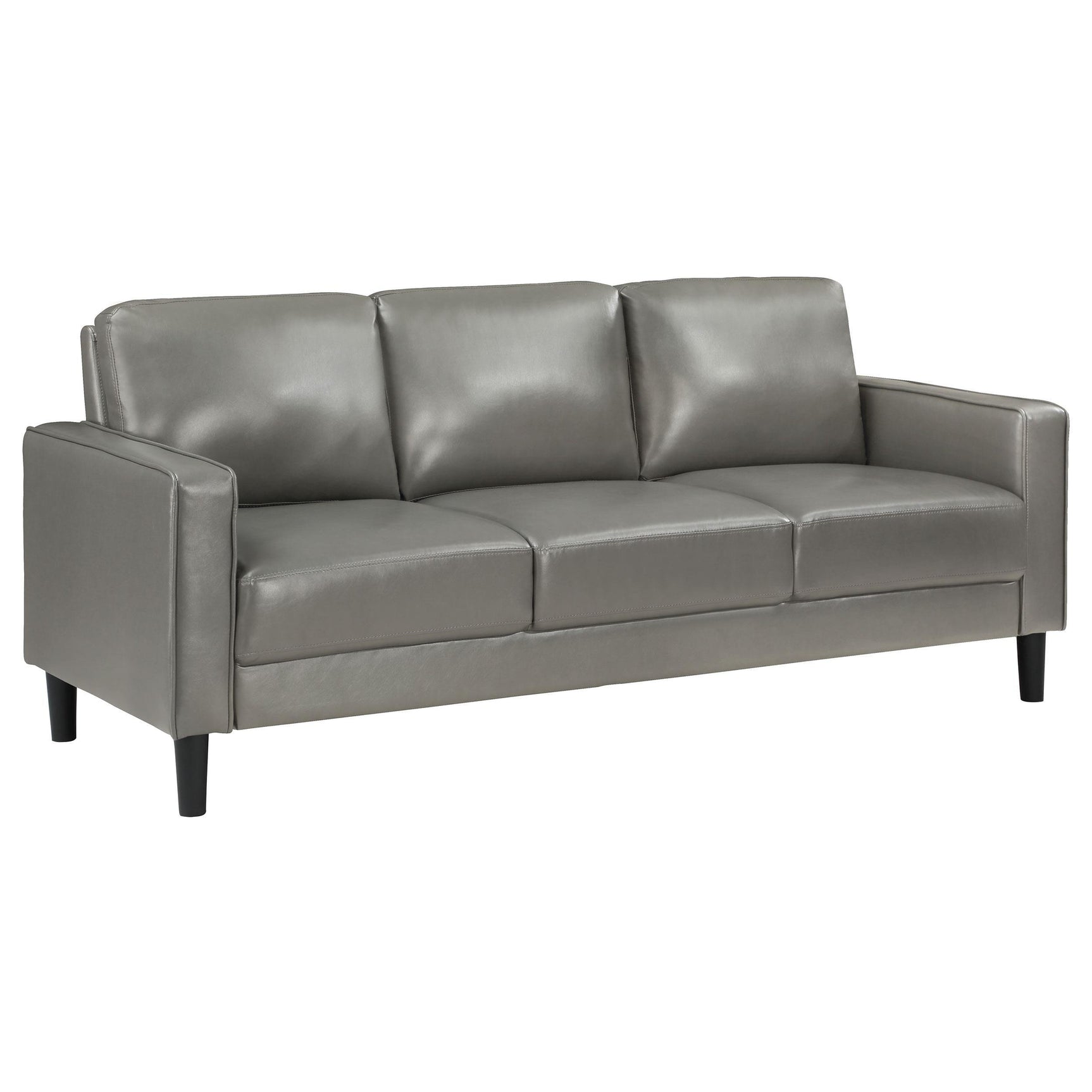 Ruth 2-Piece Upholstered Track Arm Sofa Set Grey detail view