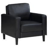 Side profile of loveseat from Ruth Sofa Set