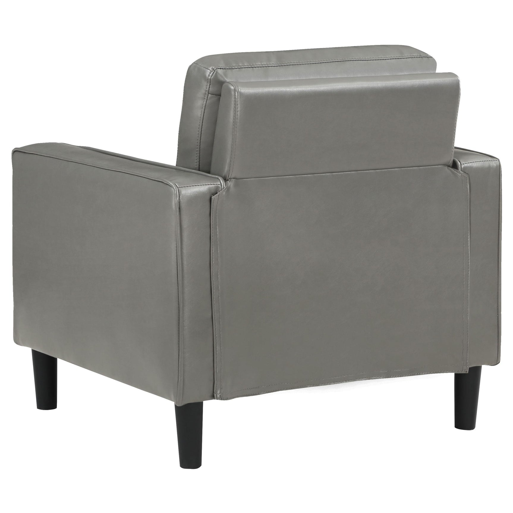 Front perspective of sofa with cushions