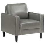 Ruth 3-Piece Upholstered Track Arm Sofa Set grey, side view