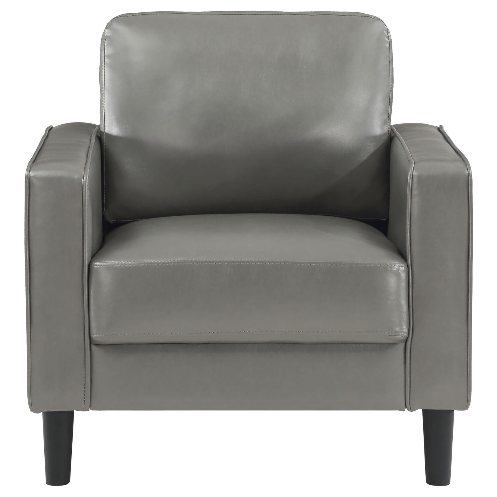 Ruth 3-Piece Upholstered Track Arm Sofa Set grey, detail view
