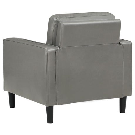 Ruth 3-Piece Upholstered Track Arm Sofa Set grey, main view