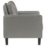 Ruth 3-Piece Upholstered Track Arm Sofa Set grey, side view