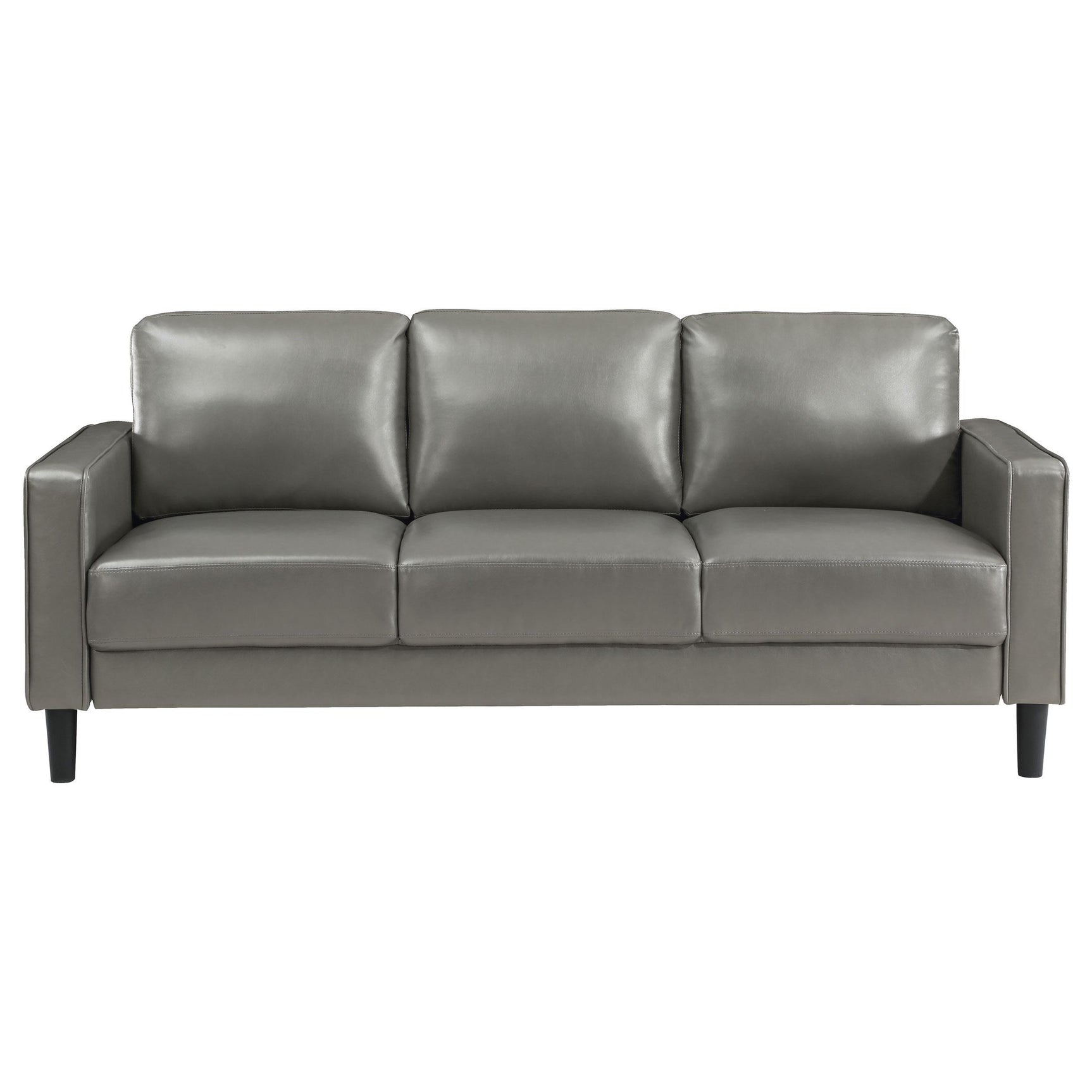 Ruth 3-Piece Upholstered Track Arm Sofa Set grey, main view