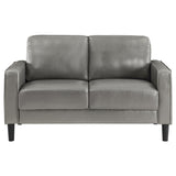 Ruth 3-Piece Upholstered Track Arm Sofa Set grey, side view