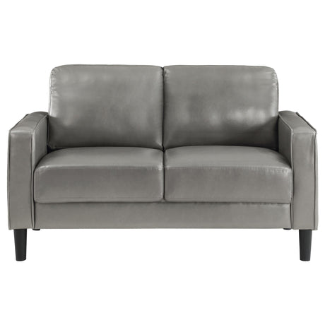 Ruth 3-Piece Upholstered Track Arm Sofa Set grey, side view