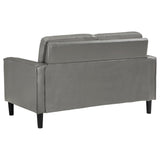 Ruth 3-Piece Upholstered Track Arm Sofa Set grey, detail view