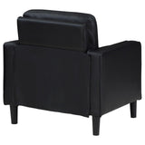 Ruth accent chair angled view in modern room setting