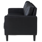 Side profile of Ruth Sofa showing track arms
