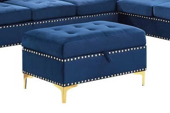 S123 Joy (Blue) (Storage Ottoman) - Ella Furniture