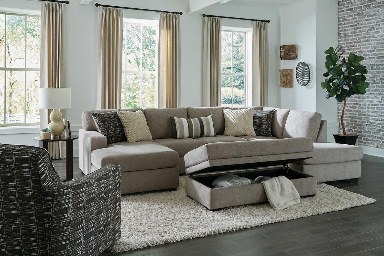 Bri Pewter 2-Piece Sectional Sofa main view