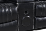 Back view of the Zeus Grey reclining sofa