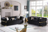 Back view of Anna Black Sherpa Upholstered Chair