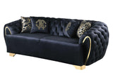 Rear view of Mila black wood chair