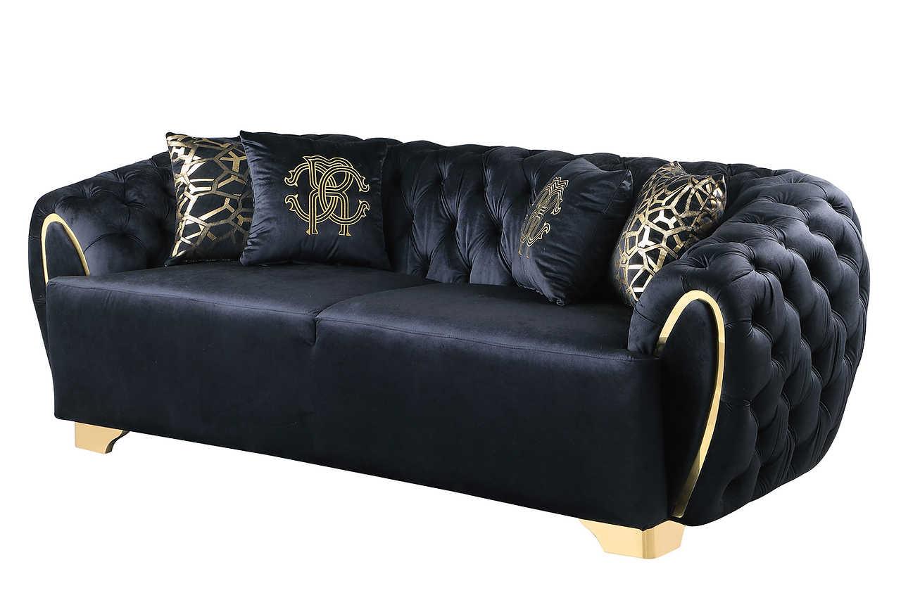 Rear view of Mila black wood chair