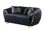 Mila black chair with visible legs