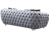 Rear view of Mila Grey Chair with adjustable headrest