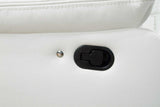 Right reclining loveseat with LED lighting and console