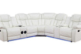Side view of Lucky Charm white sectional