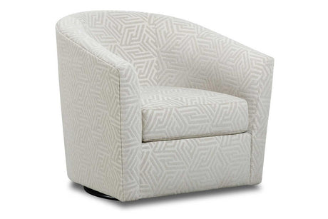 Ritzy Cream Accent Chair angled left view
