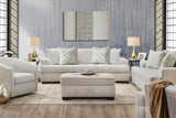 Ritzy Cream Accent Chair side view